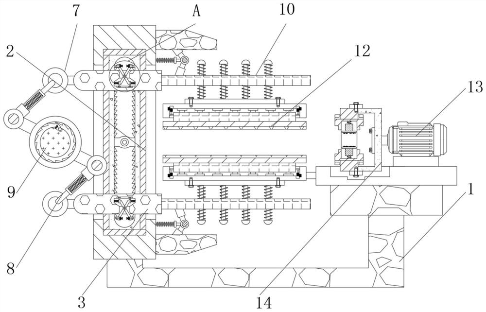 Super-long automatic rust removal device applied to hardware steel pipes