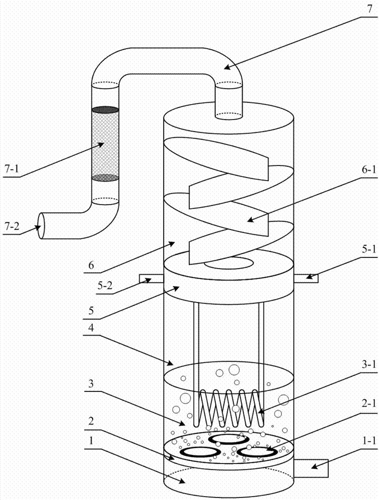 Bubbling type ultrasonic atomized mercury valence transformation device and method