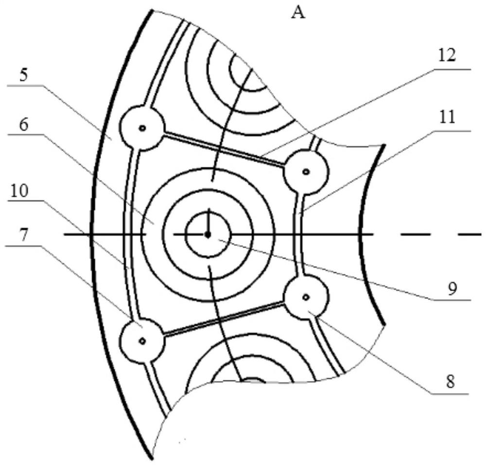 Static pressure air floatation thrust bearing based on multi-ring belt exhaust