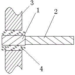 Butt-joint low-resistance lead for electronic packaging and manufacturing method thereof
