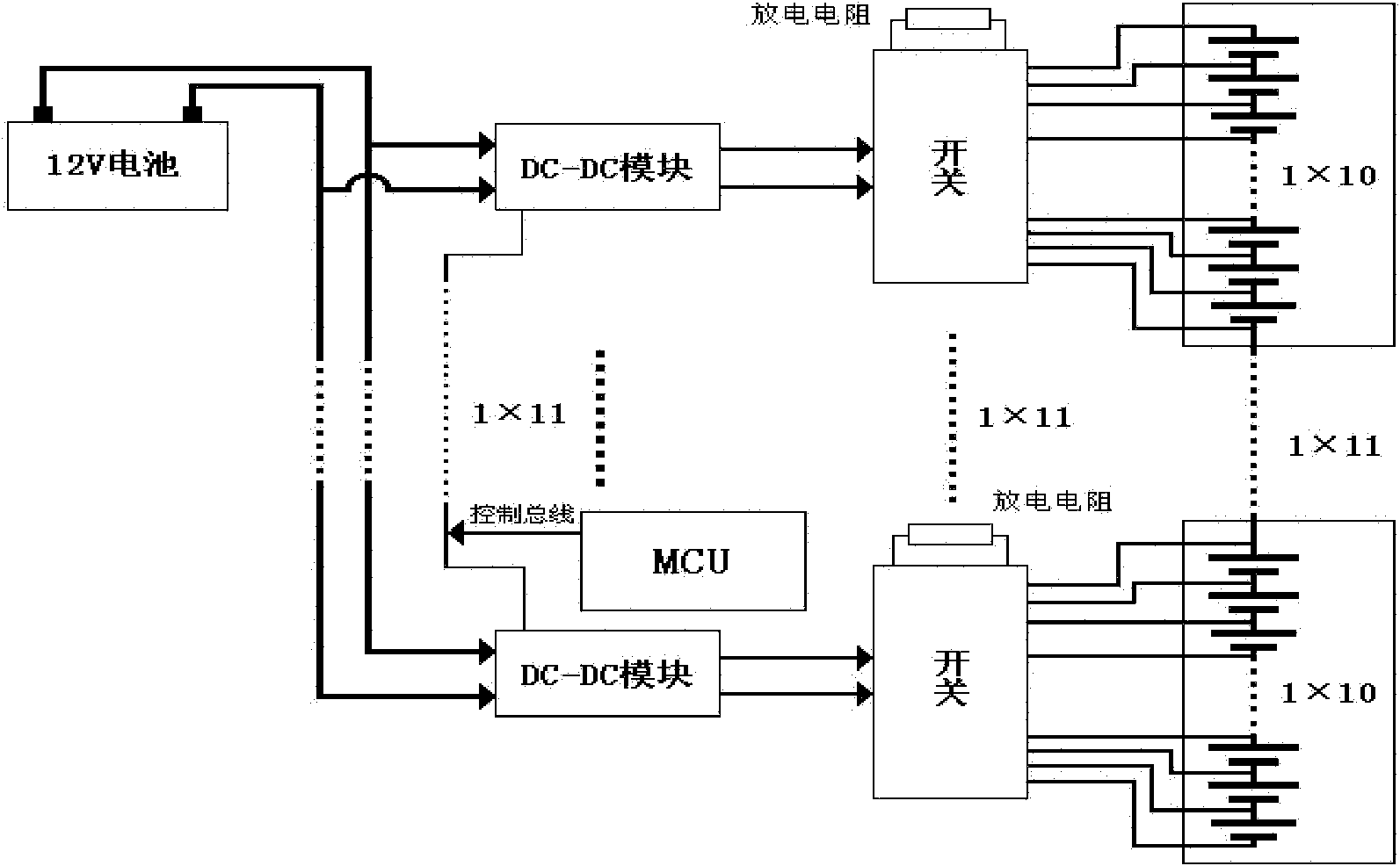 Control system and method for novel battery equalizer