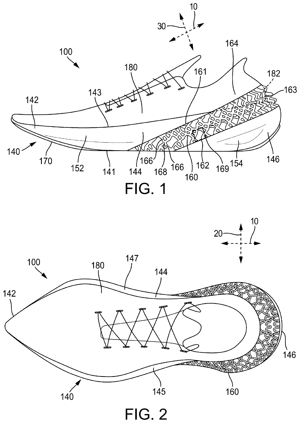 Footwear and footwear components having a mesh component