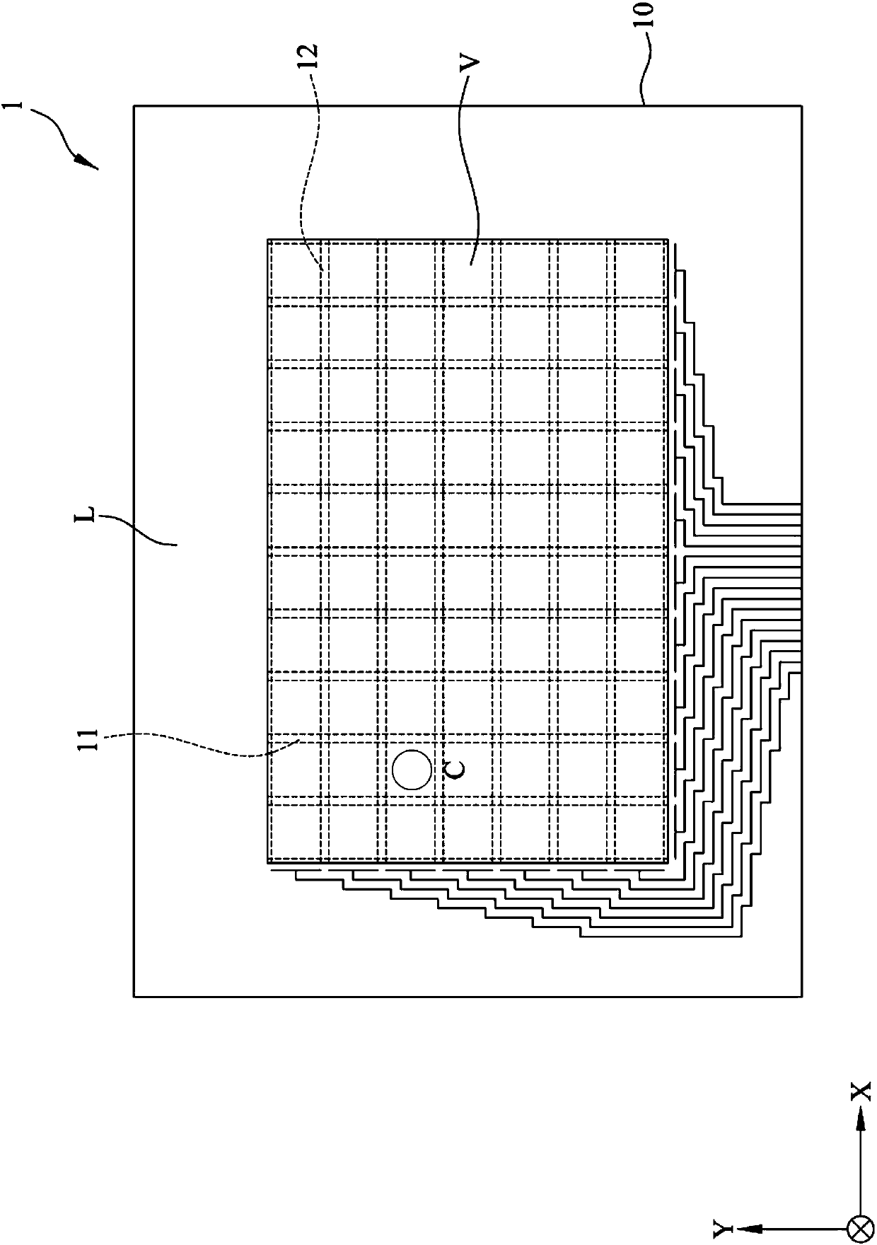 Touch panel capable of reducing Moire effect