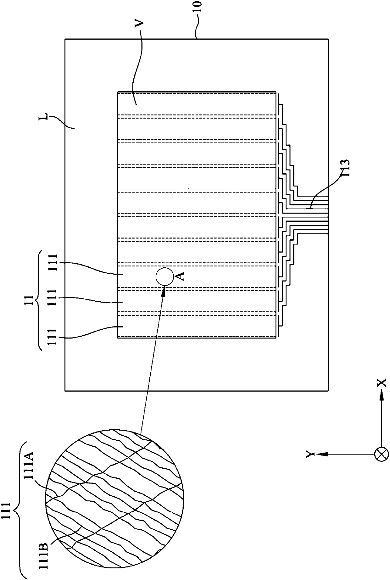 Touch panel capable of reducing Moire effect