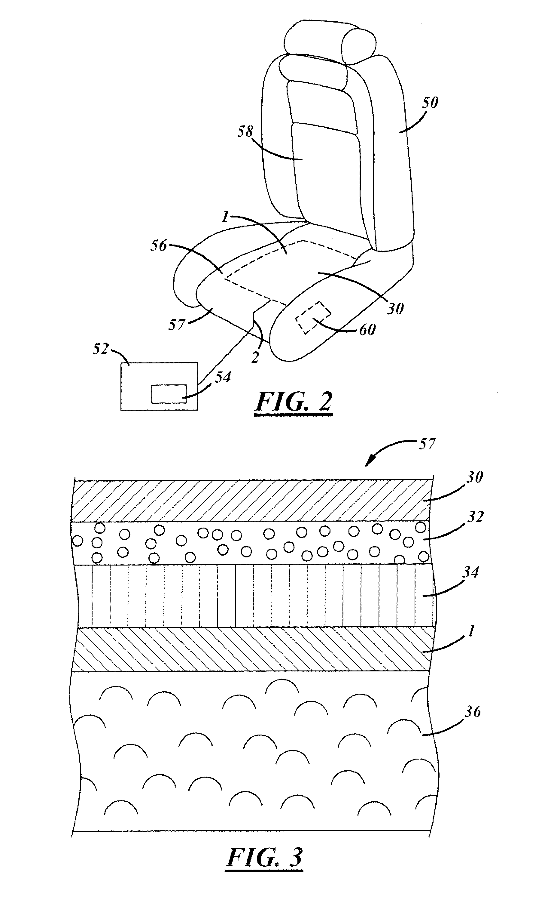 Heating element with a plurality of heating sections