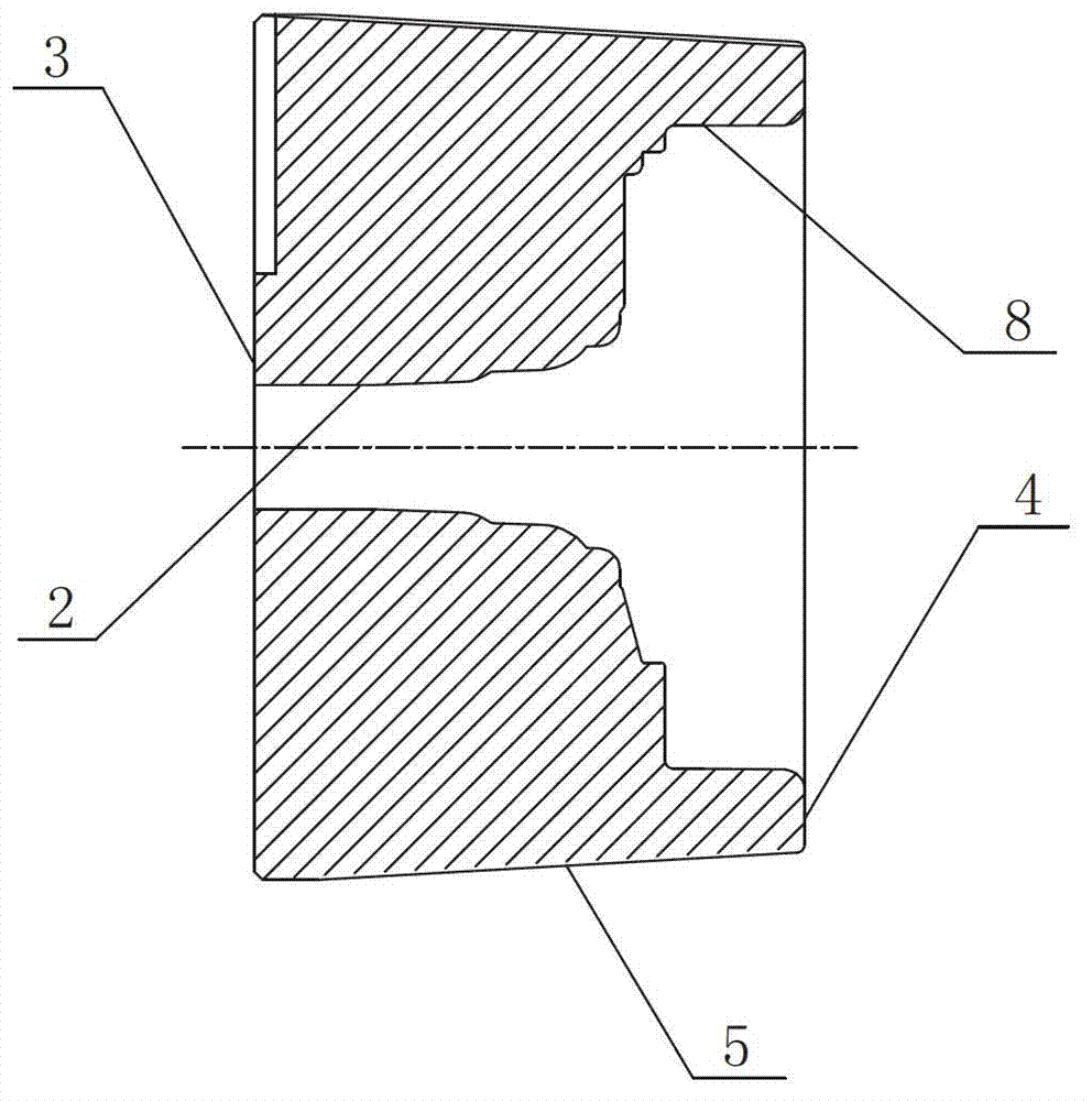 Processing method of four-station concave die