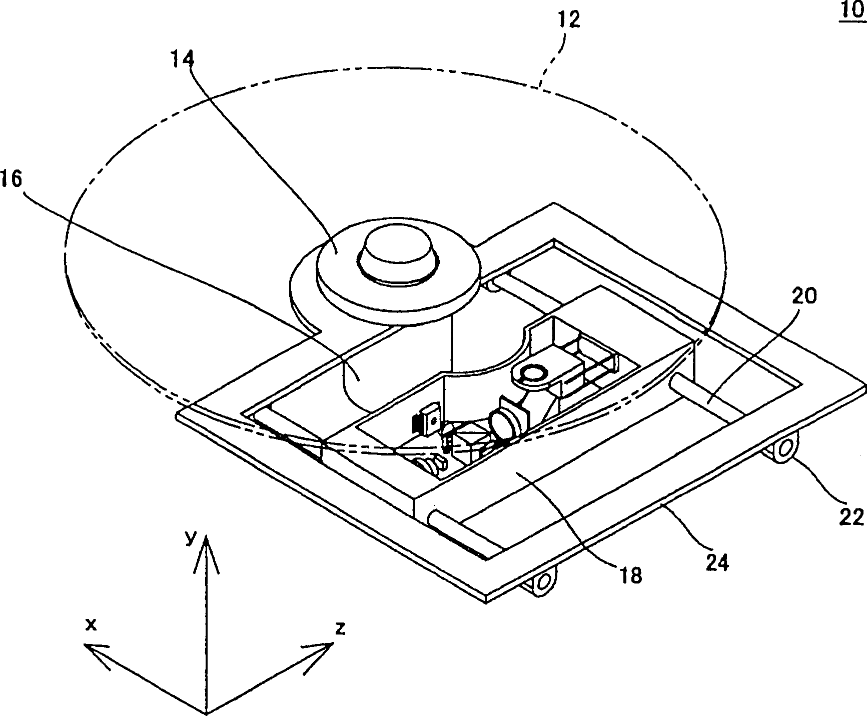 Optical disk device and incline detection method