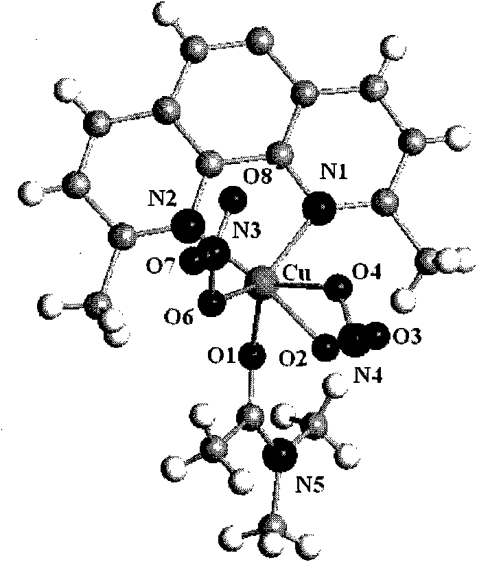 Copper complex of phenanthroline derivatives and preparation method and application thereof