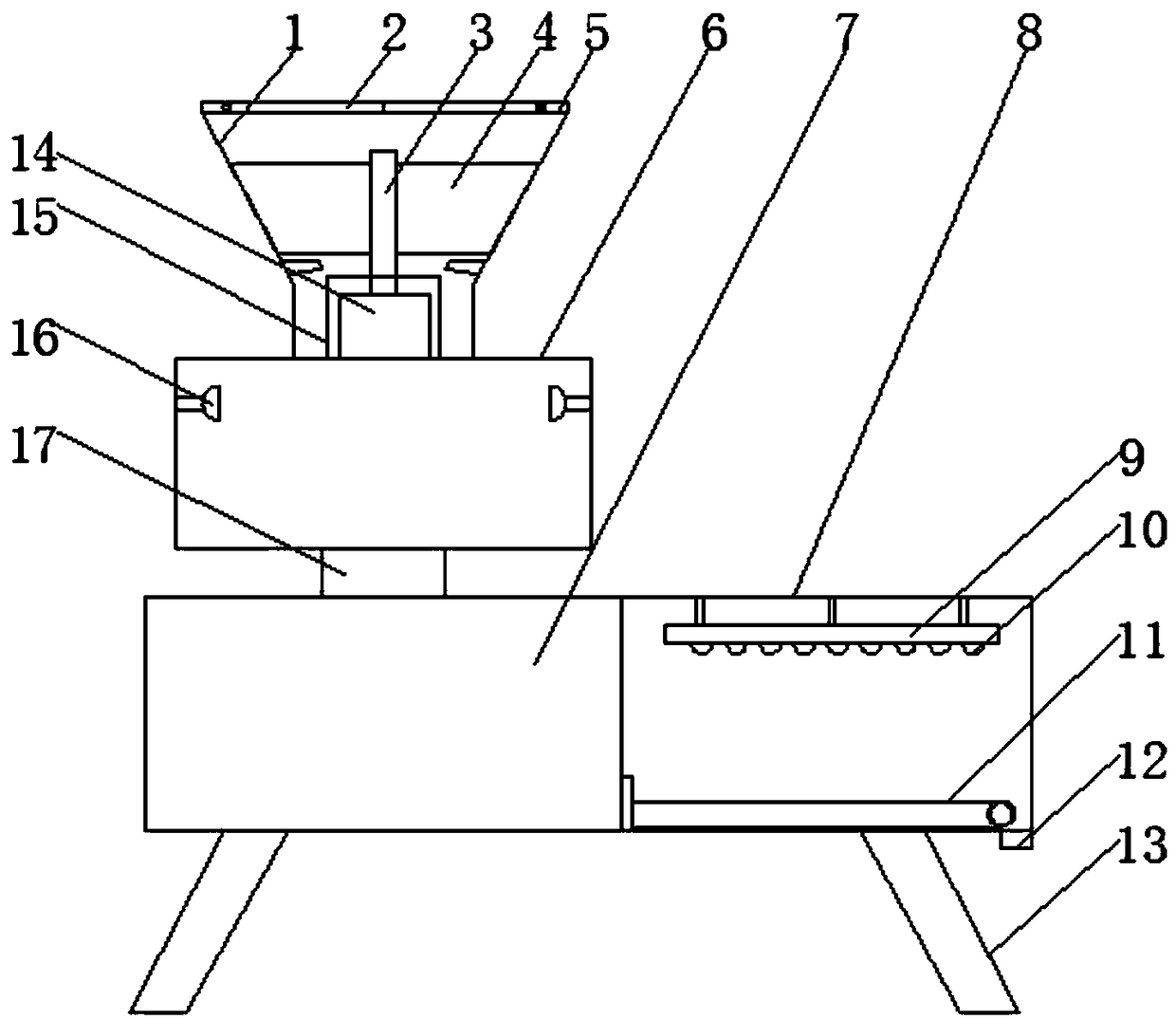 Mixing granulating device for medicine