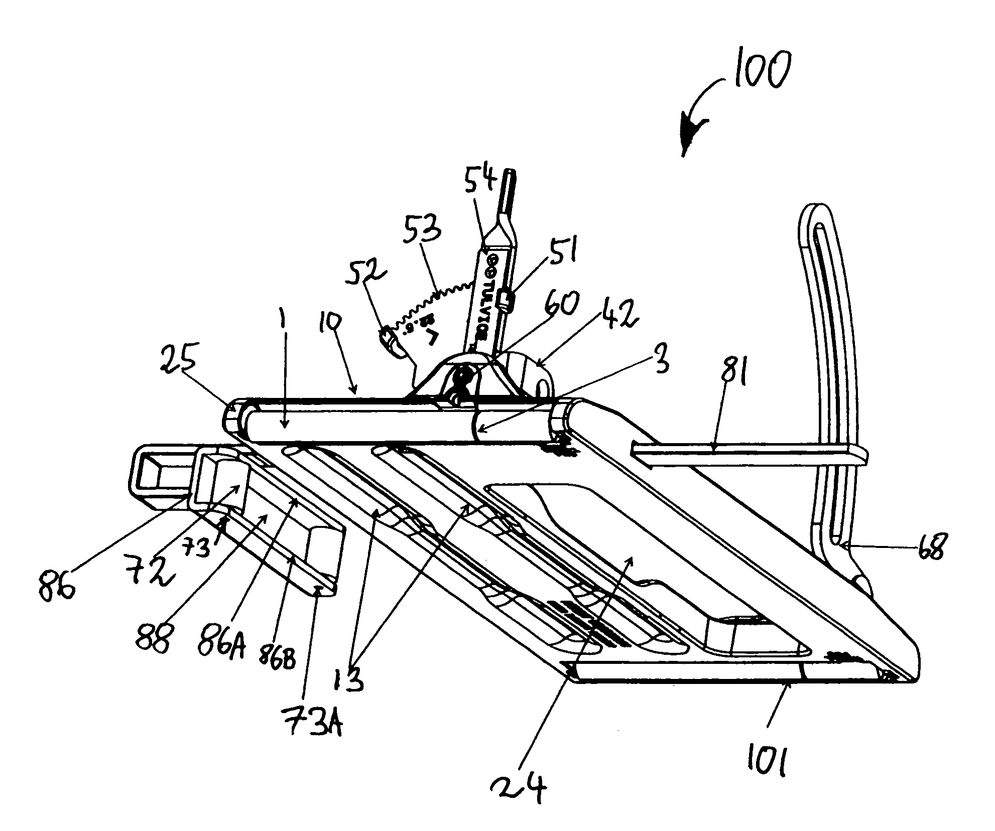 Rolling plate assembly attachment for portable power cutting tools including an improved structural design and manufactured out of improved materials, an improved wheel configuration, and an adjustable bevel gear and a cutting guide