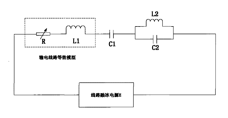High-voltage and high-power double-tuning electric deicing method for overhead transmission lines