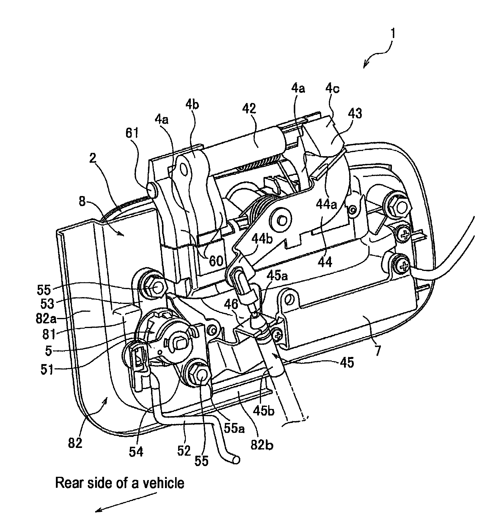 Structure for outside door handle of vehicles