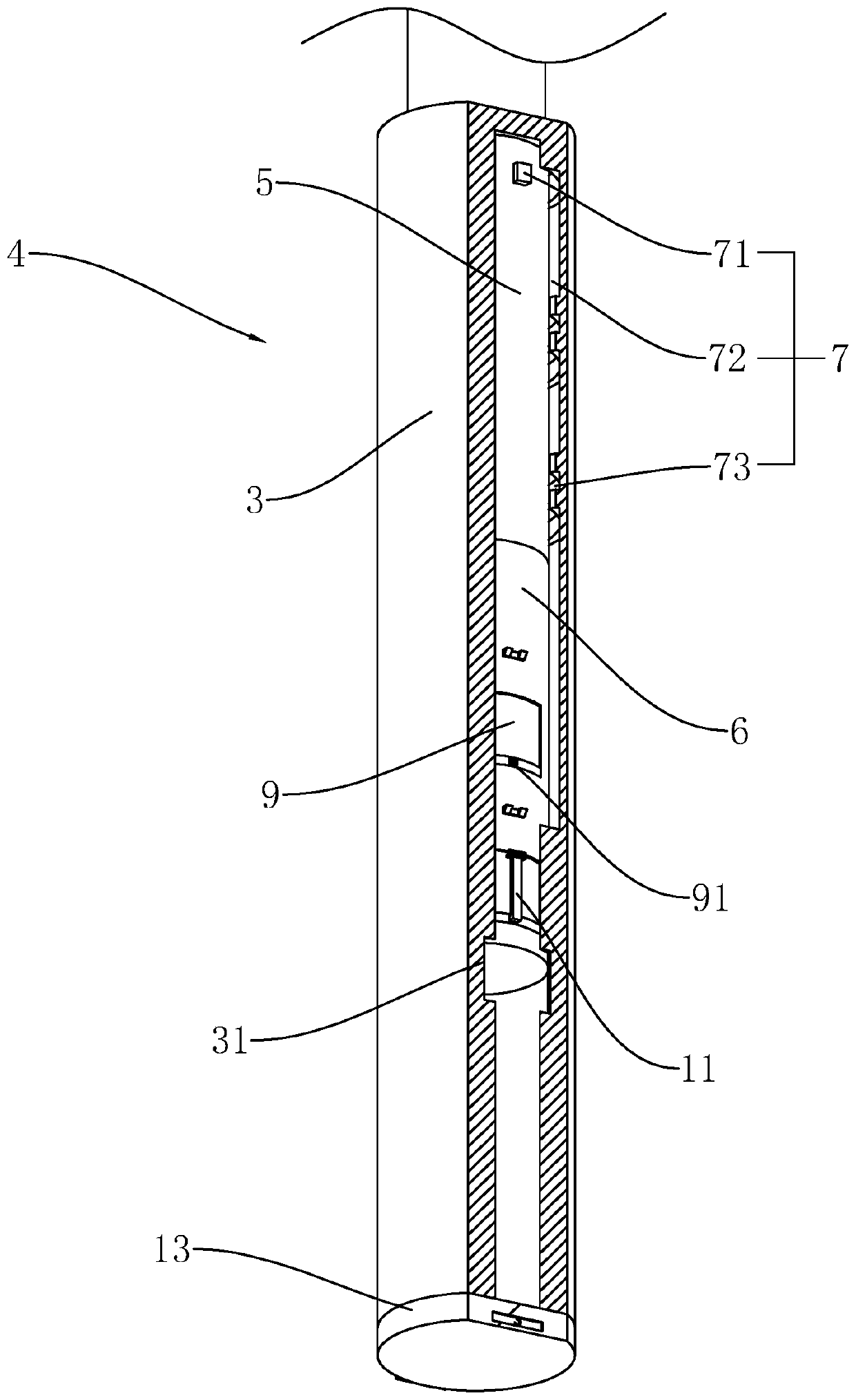 Engineering geological exploration device and using method thereof