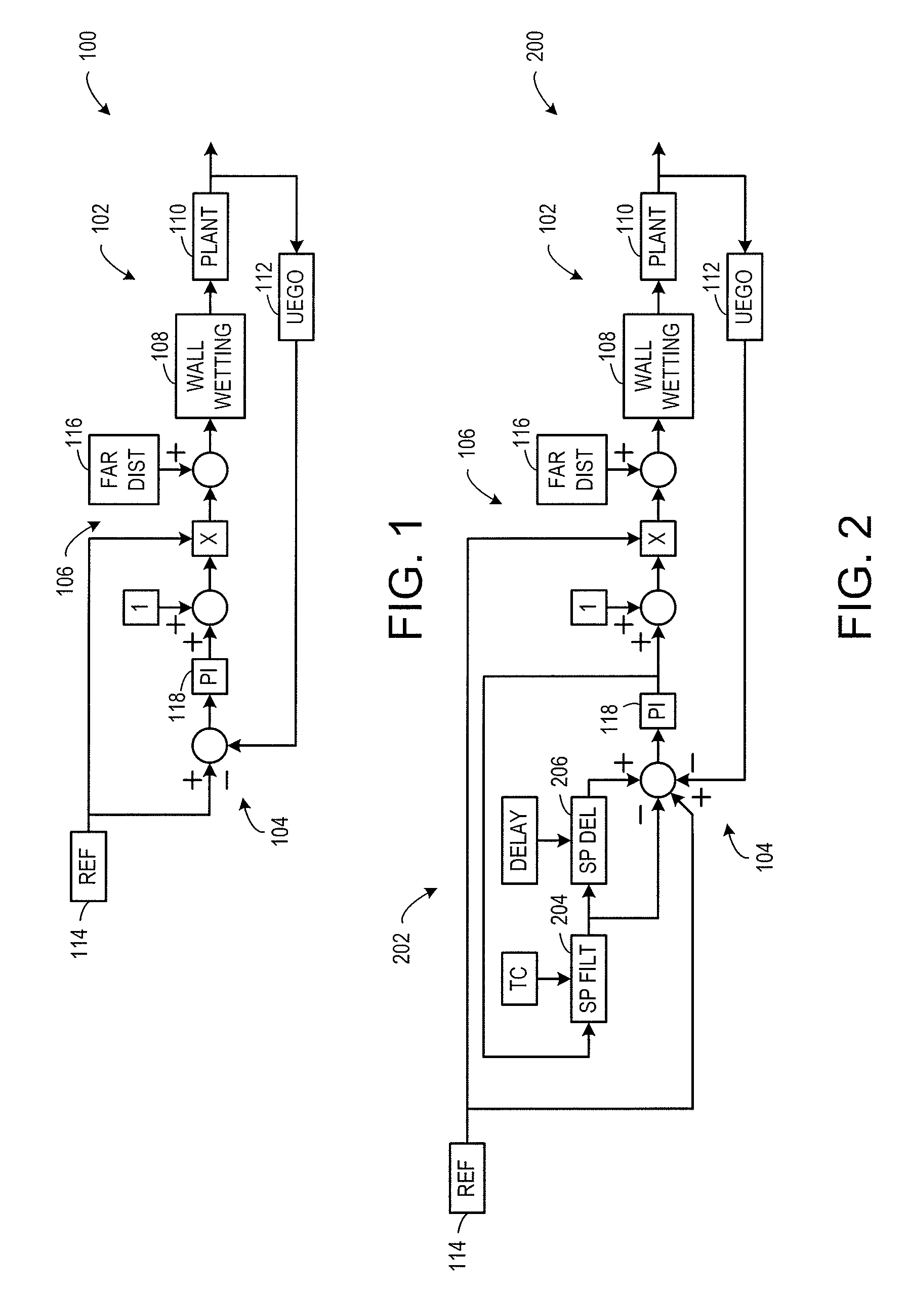 Delay compensated air/fuel control of an internal combustion engine of a vehicle