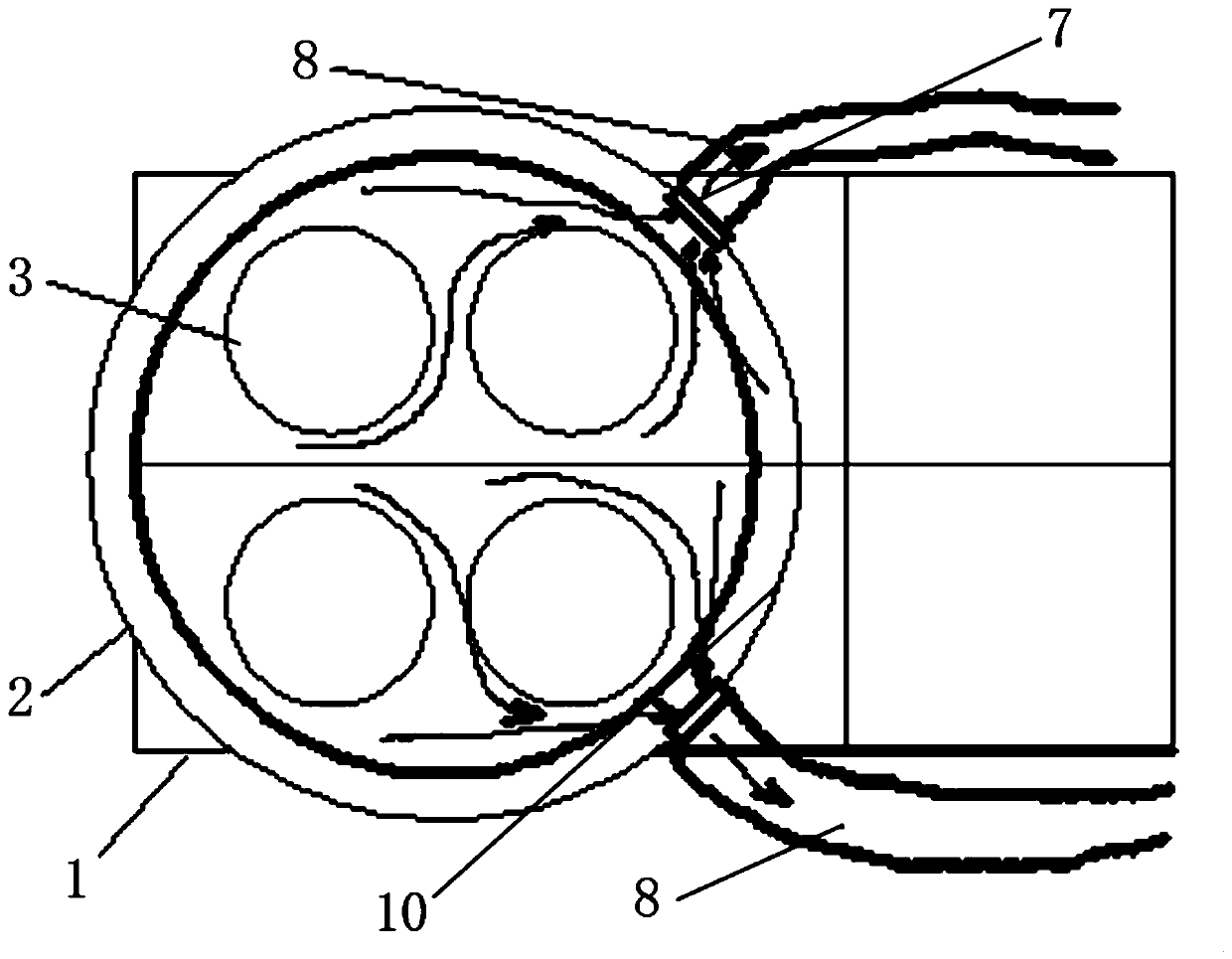 Air particle dust pumping and discharging device and method of polishing equipment