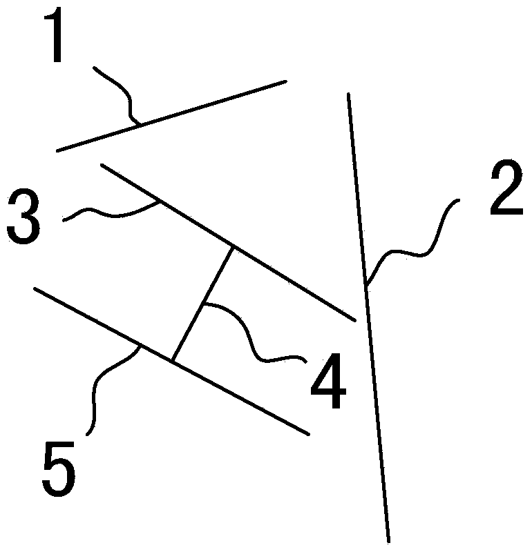 Splayed and I-shaped stitching method for embroidery and embroidery method