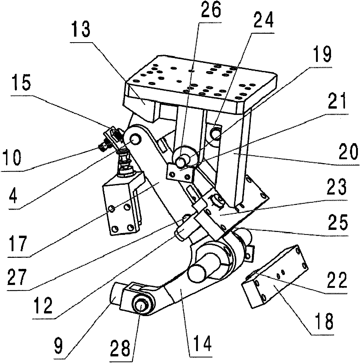 Heavy-load self-limited locking pneumatic-overturning device