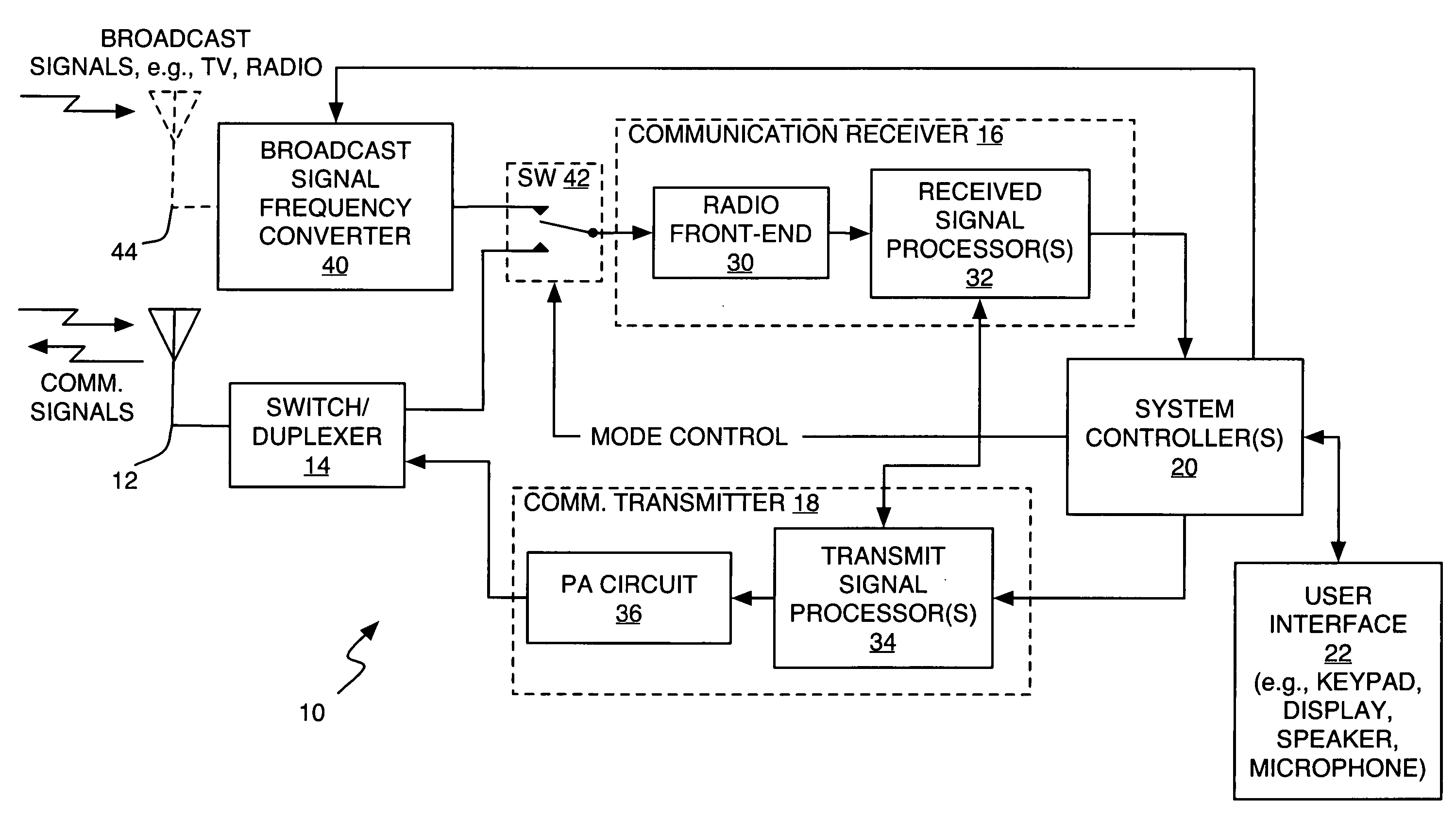 Low cost method for receiving broadcast channels with a cellular terminal