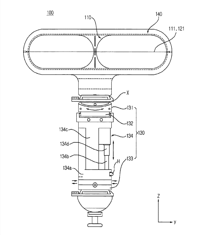 Device for optical axis alignment for image capturing and method for aligning an optical axis