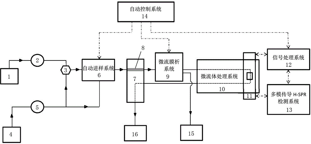 On-line purified multimode conduction surface plasma resonance spectrometer