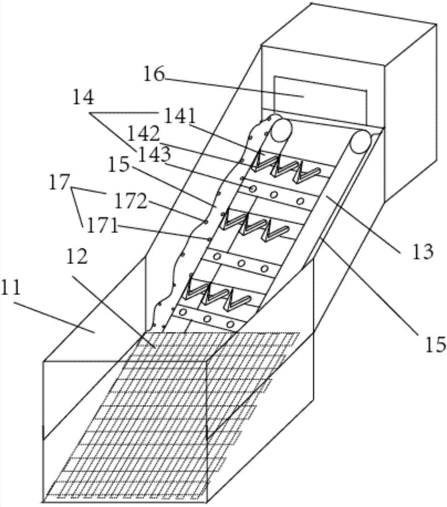 Sewage treatment device and treatment method thereof for large-scale sewage treatment station