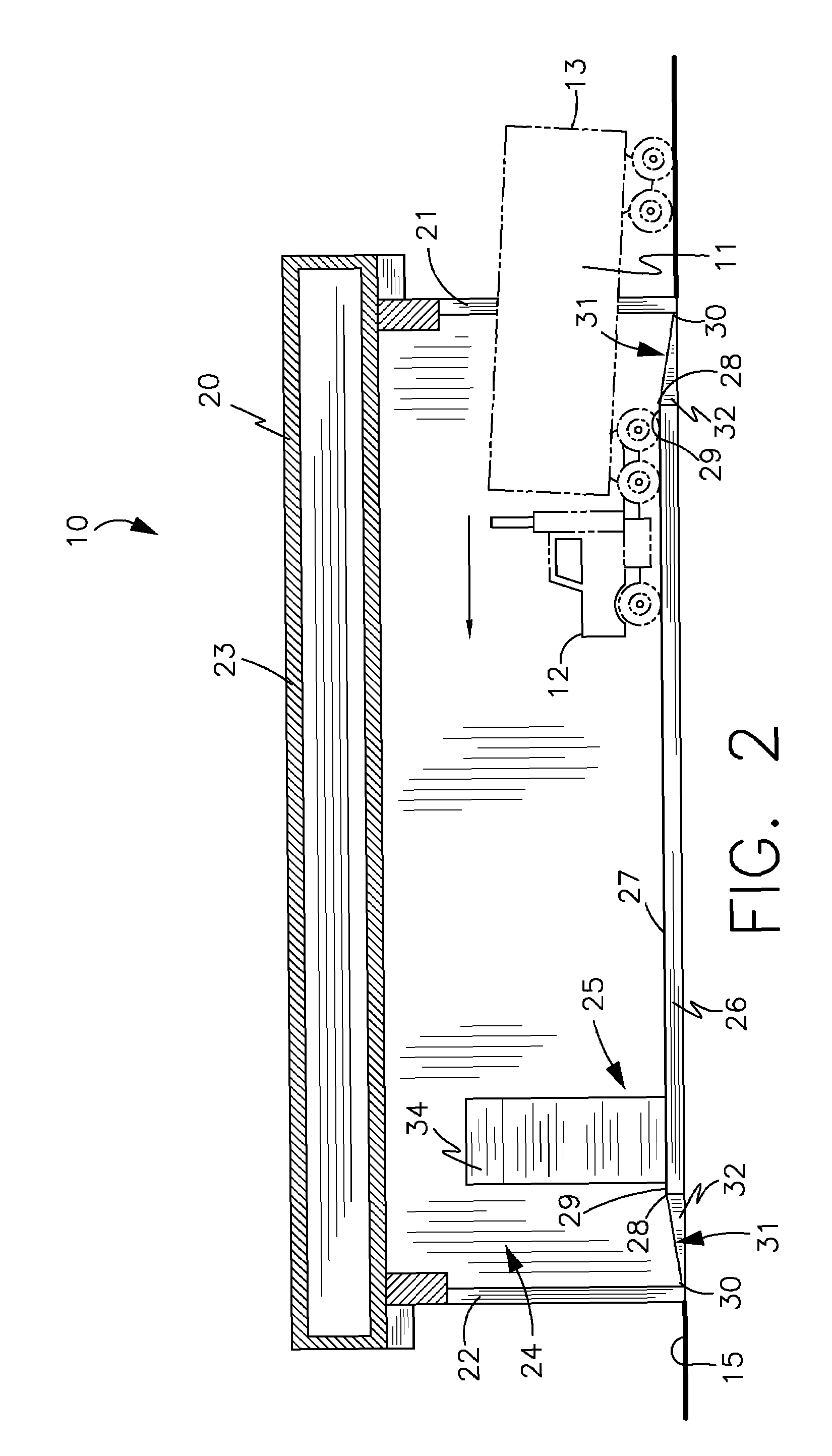 Vehicle cargo inspection station and associated method