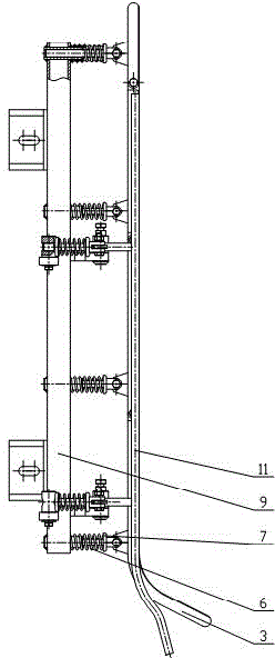 Double straw clamping rods for half-feed combine harvester