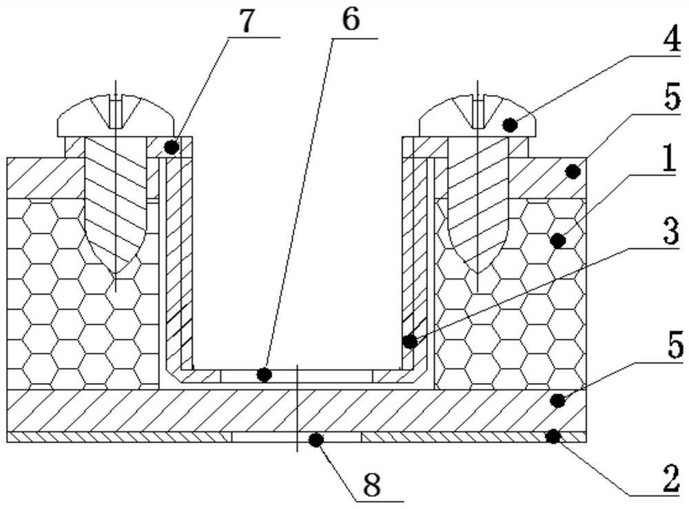 Integral type flat top plate structure of railway vehicle
