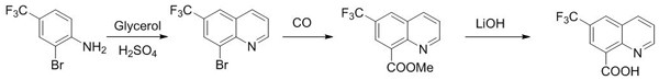 The synthetic method of 6-(trifluoromethyl)quinoline-8-carboxylic acid