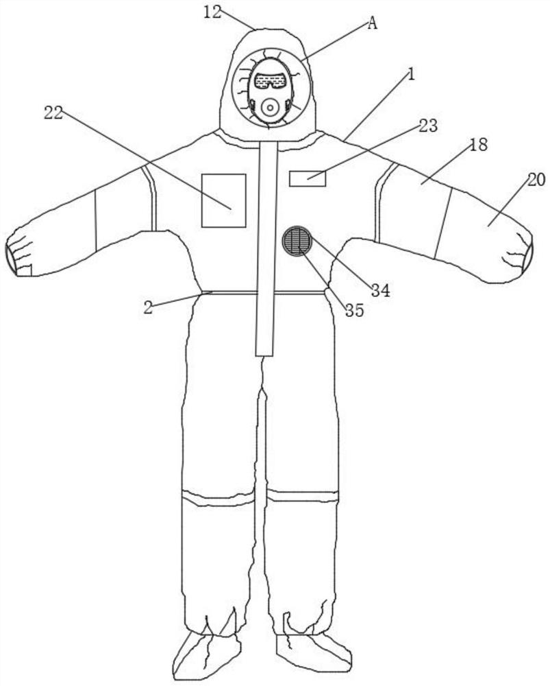 Adjustable anti-infection medical protective clothing with high adaptability