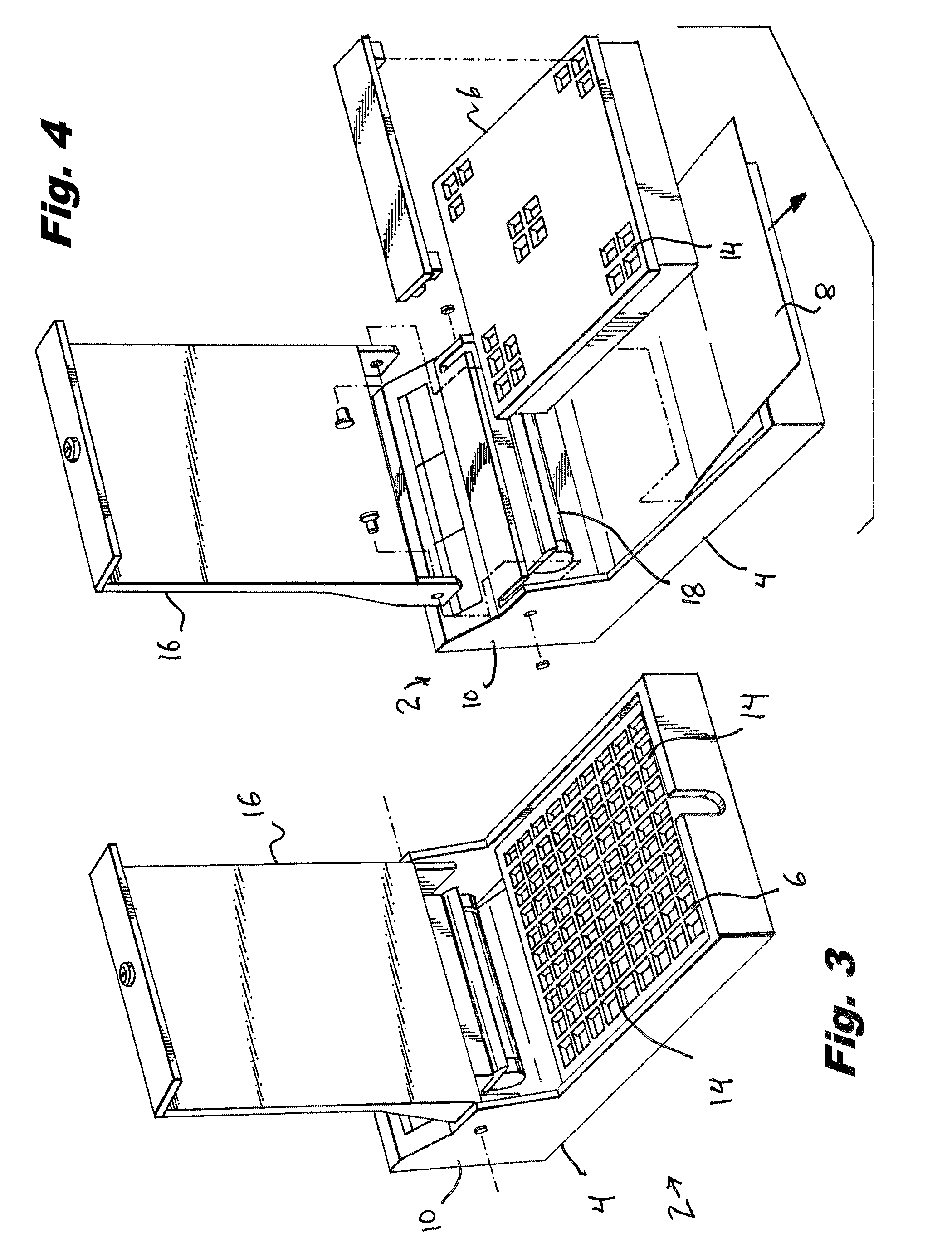 Apparatus for destroying pathogens associated with footwear