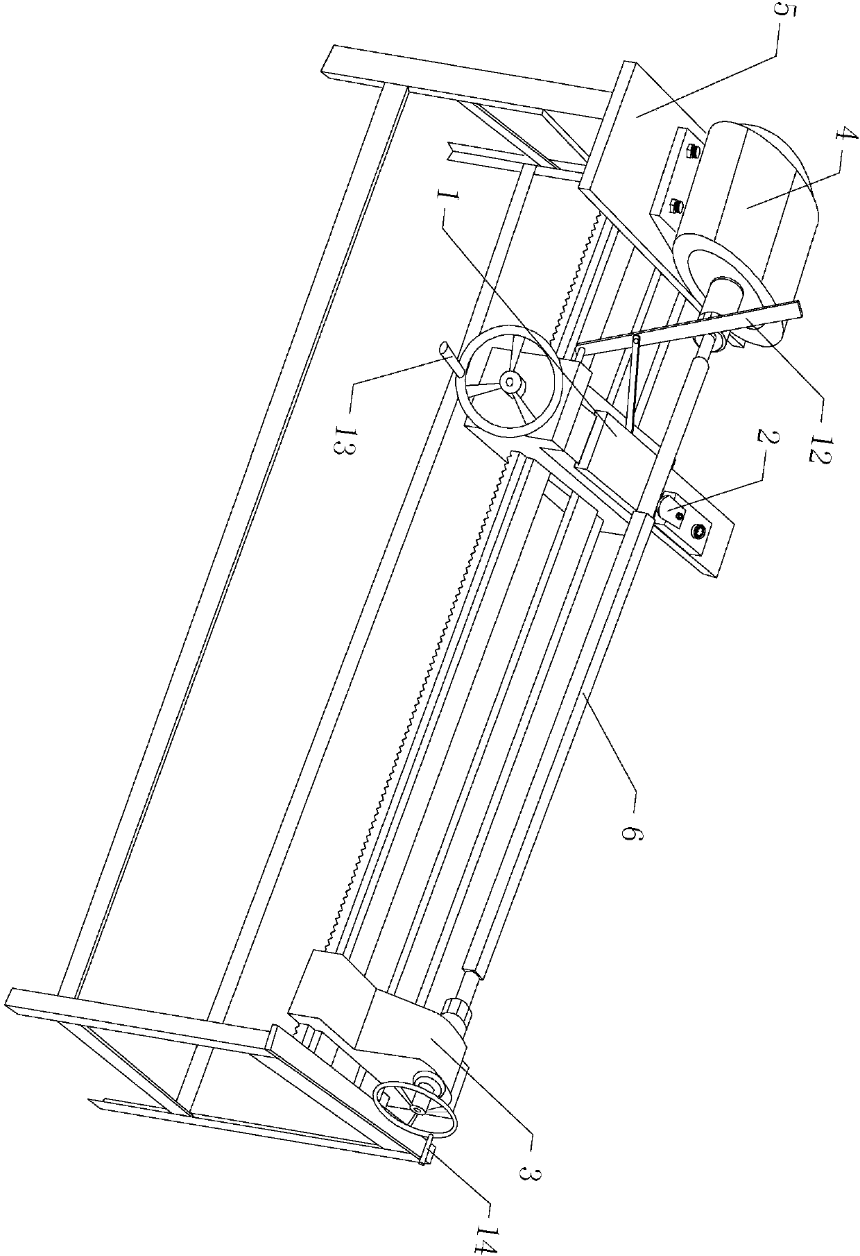 Long wood handle turning and fixing device