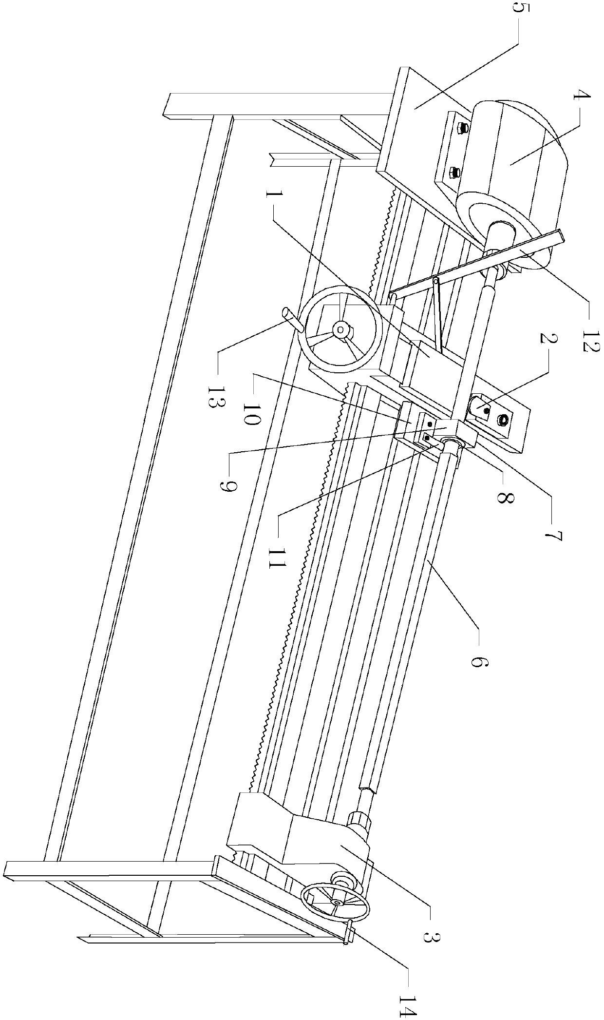 Long wood handle turning and fixing device