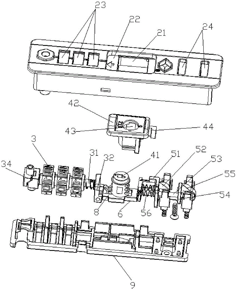 Coded lock of A018 luggage