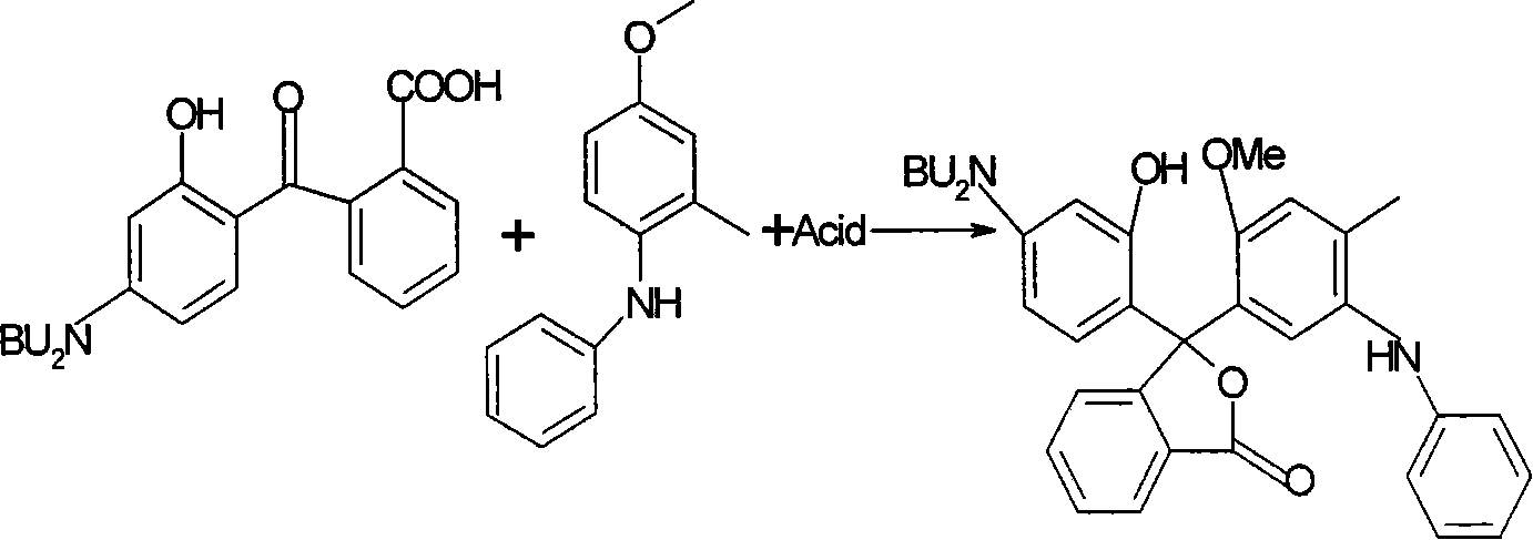 Method for preparing 2-phenylamino-6-dibutylamino-3-methyl fluoran