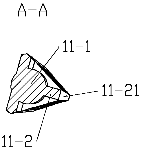 Triangular interdental brush