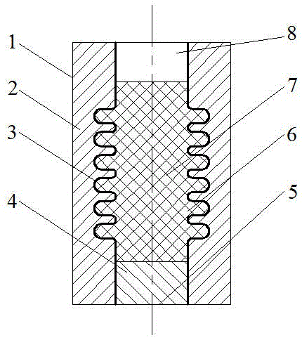 A thin-wall metal bellows forming method based on shape memory polymer