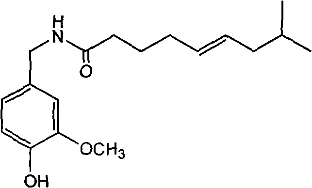 Trans-N-(4- hydroxyl-3-methoxybenzy)-8-methyl-5-nonenamide and preparation method thereof