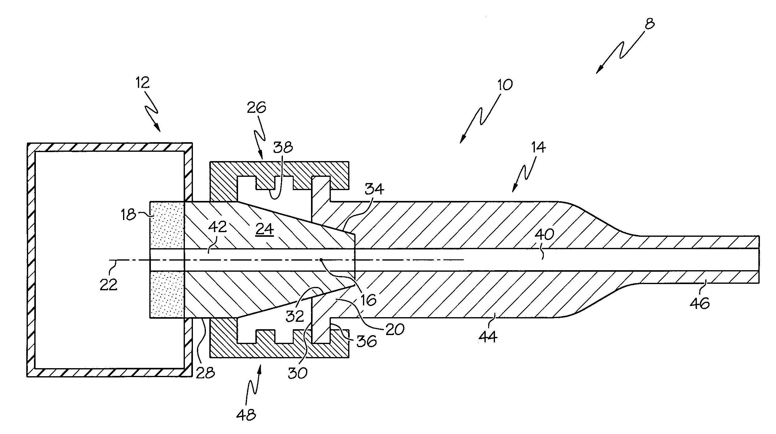 Ultrasonic medical instrument and medical instrument connection assembly