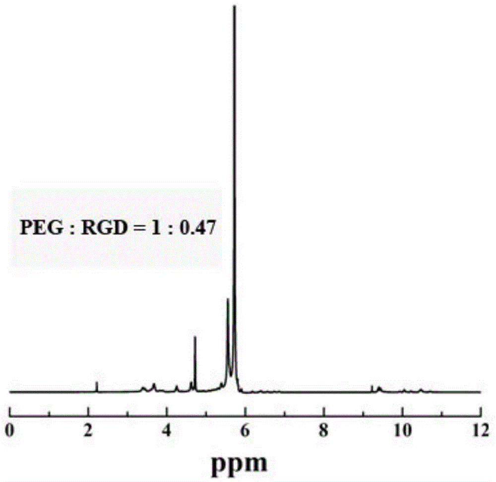 Method for preparing RGD peptide targeted ultra-small ferriferrous oxide MRI positive nanoprobe