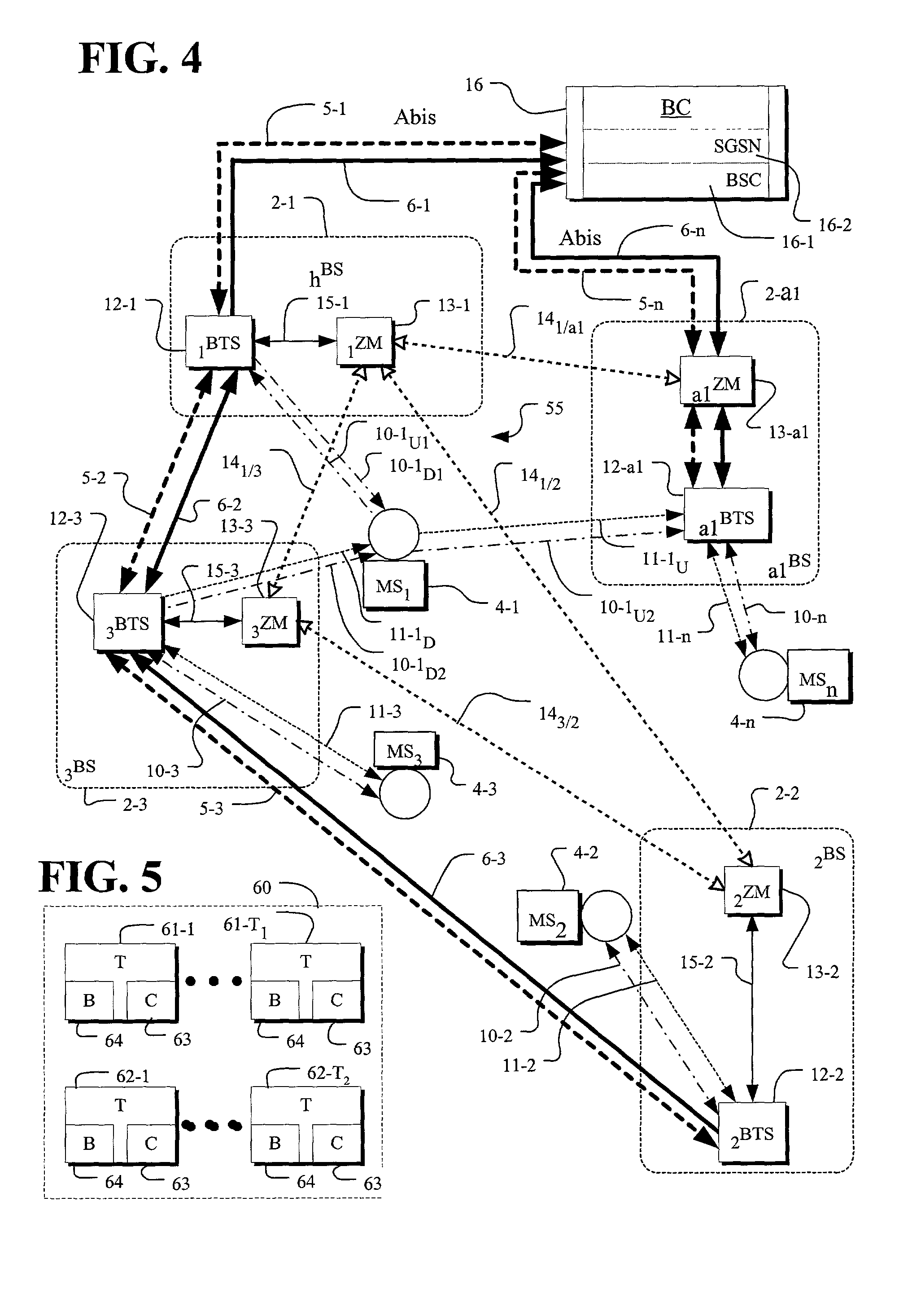 Predictive collision avoidance in macrodiverse wireless networks with frequency hopping using switching