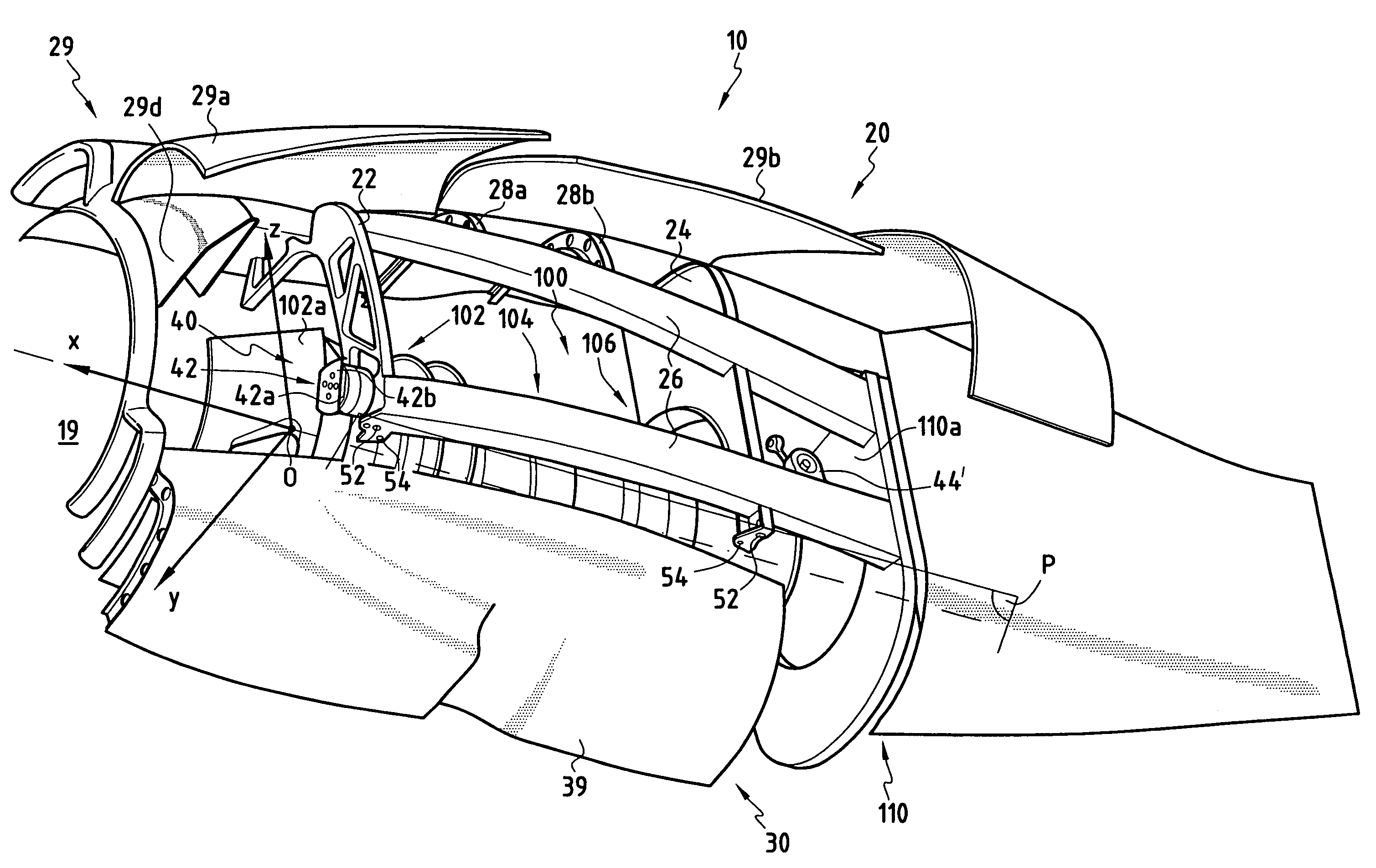 Turboprop carrier structure and an assembly including such a carrier structure