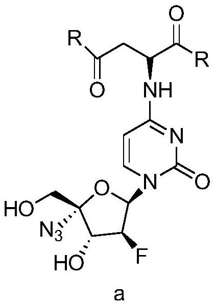 4-aspartic acid substituted cytosine nucleoside compound and its medicinal use