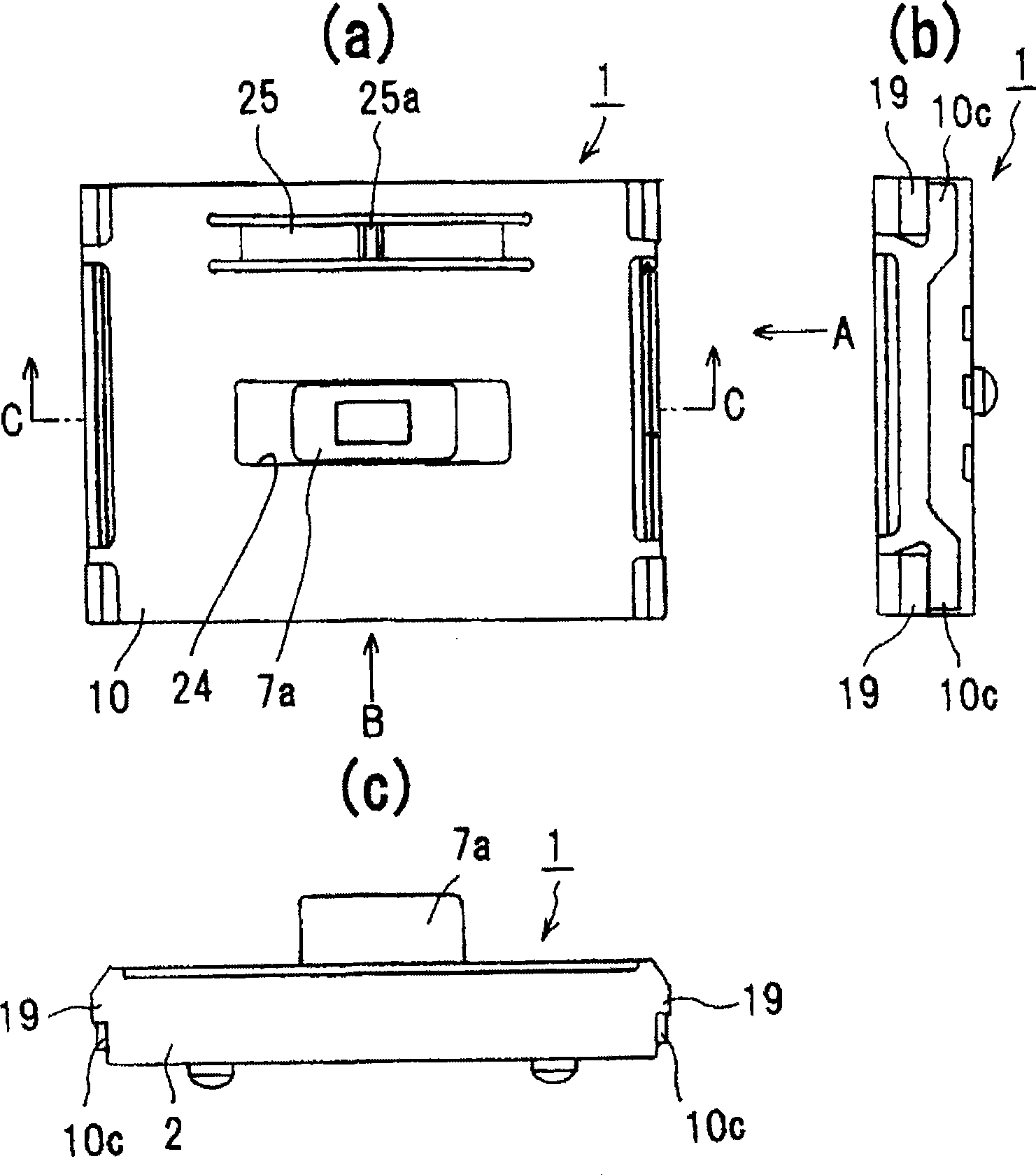 Transitional slide contact switch with push-press switch