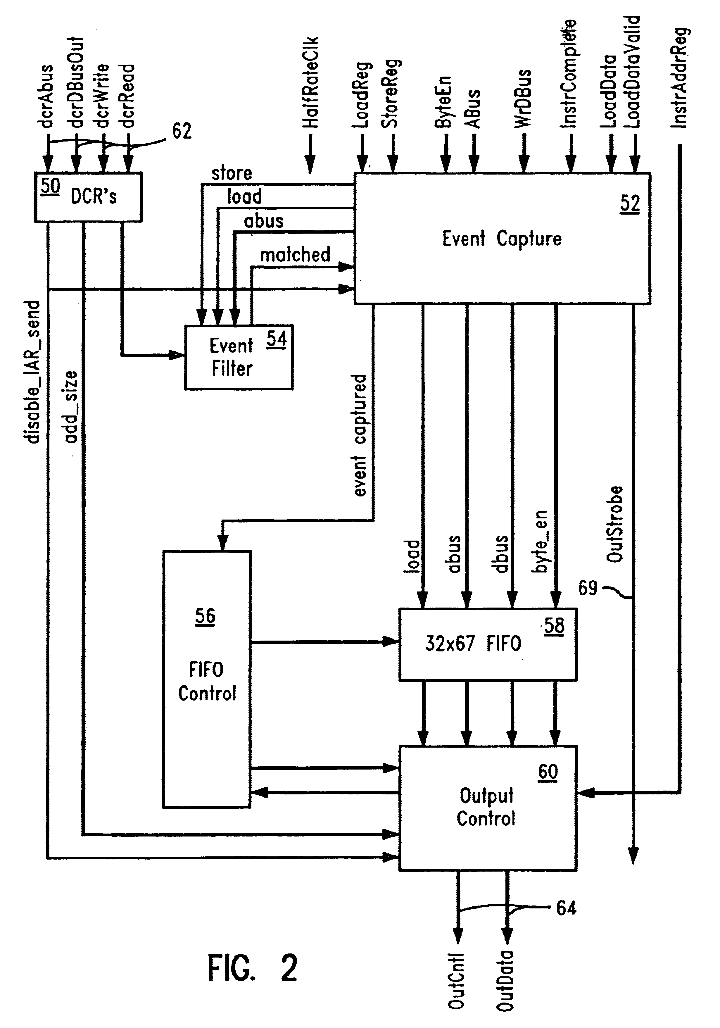 Integrated real-time data tracing with low pin count output