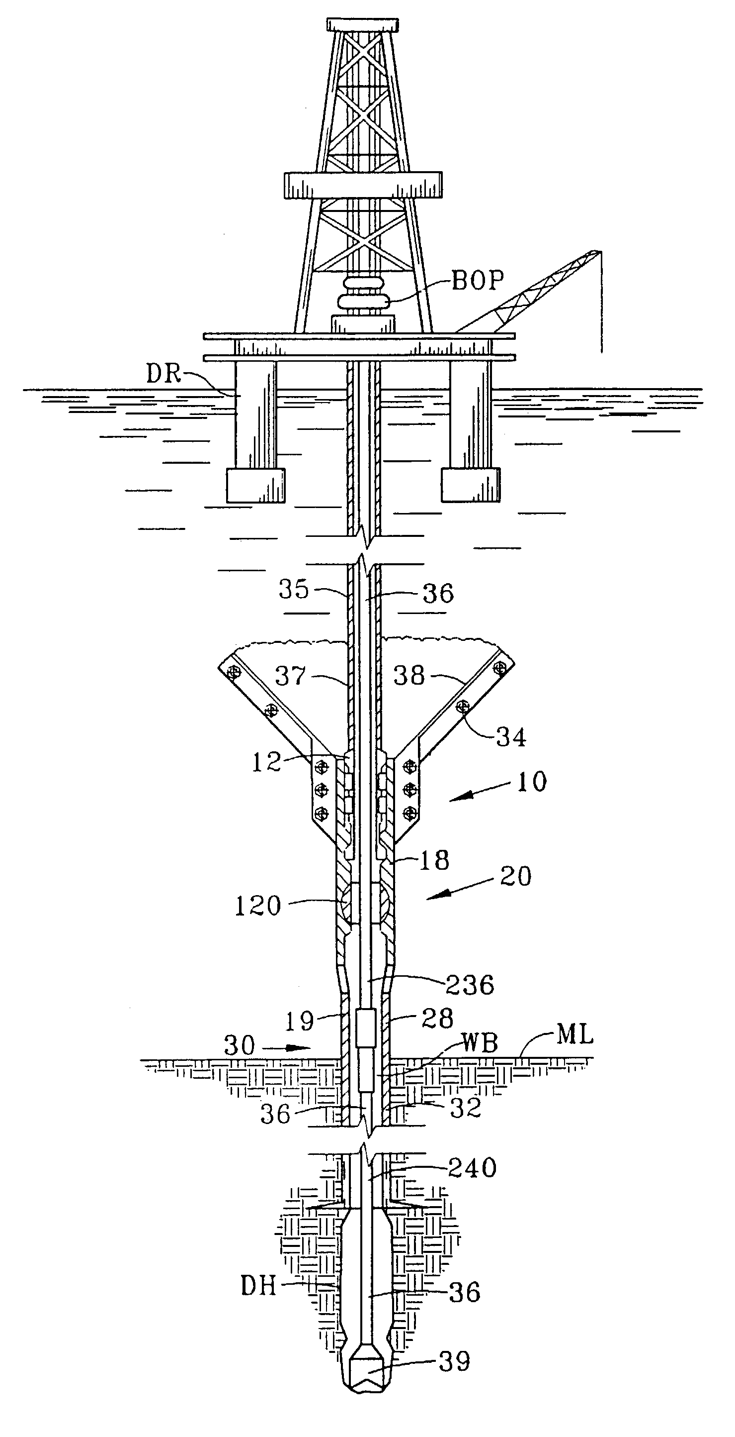 Subsea riser disconnect and method