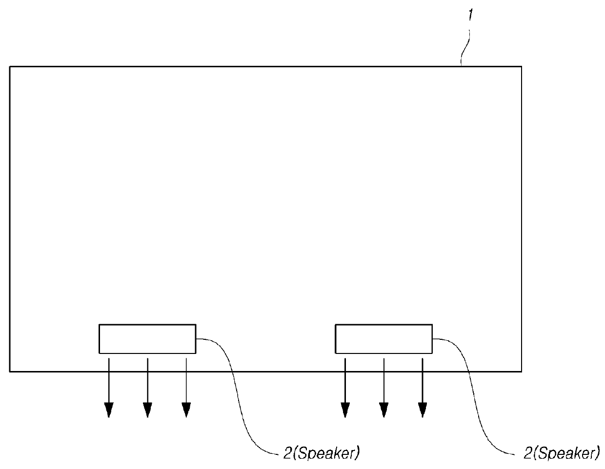 Panel vibration type sound generating display device