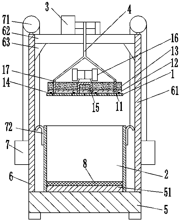 Insulation board pressing device