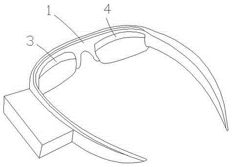 Glasses mouse and working method therefor