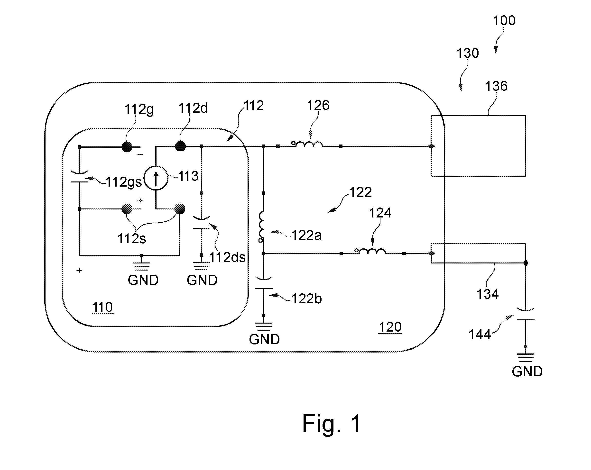 Packaged RF power transistor device having next to each other a ground and a video lead for connecting a decoupling capacitor, RF power amplifier